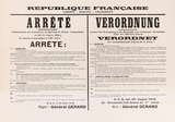 Poster: Ordinance issued by the French occupying power on censorship, August 1919.