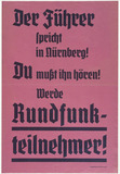 Plakat: Ankündigung Rede Hitler Plakat: Ankündigung Rede Hitler