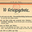 Flugblatt "10 Kriegsgebote"