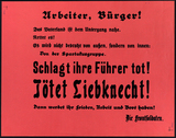 Aufruf zur Ermordung Karl Liebknechts, 1918