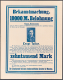Steckbrief Ernst Toller 1919