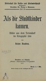 Titelblatt: Heinrich Hubert Houben, Als die Stadtkinder kamen