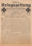 Titelseite: Kriegszeitung der Feste Boyen und der Stadt Lötzen