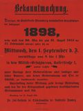Plakat: Aufruf zur Musterung Bromberg 1915
