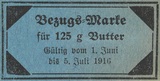 Bezugsmarke: Butter, 1916