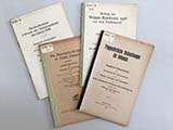 Foto: Titelblätter verschiedener Dissertationen deutscher Universitäten 1918-1920 zur Spanischen Grippe