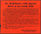 Anschlag: Aufruf von Max, Prinz von Baden vom 6. November 1918