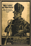 Recruitment poster for the Lützow Free Corps by Leo Impekoven, 1919
