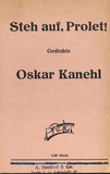 Title page of the volume of poems by Oskar Kanehl: Steh auf, Prolet!, (Get up, proletarian!), 1920.