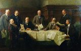 Oil painting: Hugo Vogel, Erster geschäftsführender Ausschuss