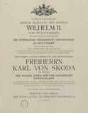 Certificate: Honorary doctorate Karl von Škoda