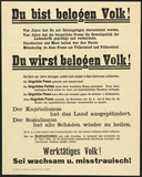 Appeal issued by the Worker’s and Soldier’s Council of Hamburg, 1919.