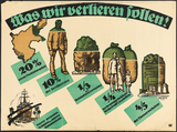 Was wir verlieren sollen! (What we shall lose!) Poster by Louis Oppenheim against the Treaty of Versailles, 1919.
