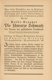 Advertisement for „Die schwarze Schmach“ (The black shame), a novel by Guido Kreutzer.